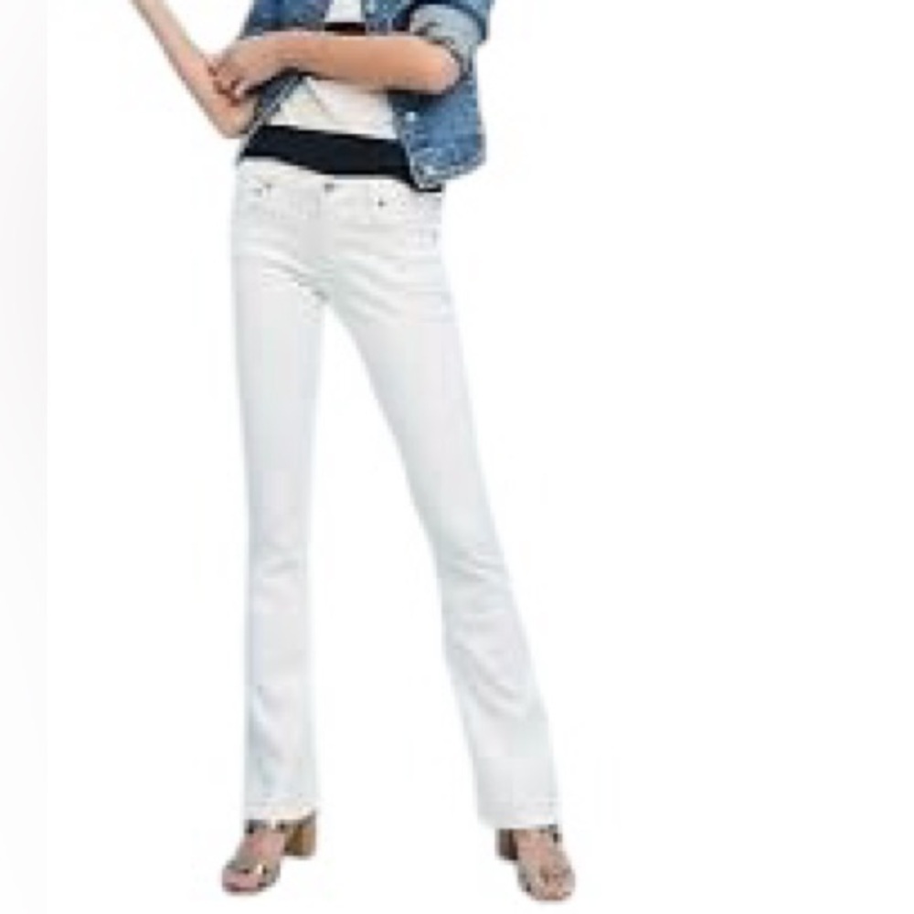 Citizens of Humanity Emannuelle Slim Flare Jeans White 30X31 Stretch Low Rise
